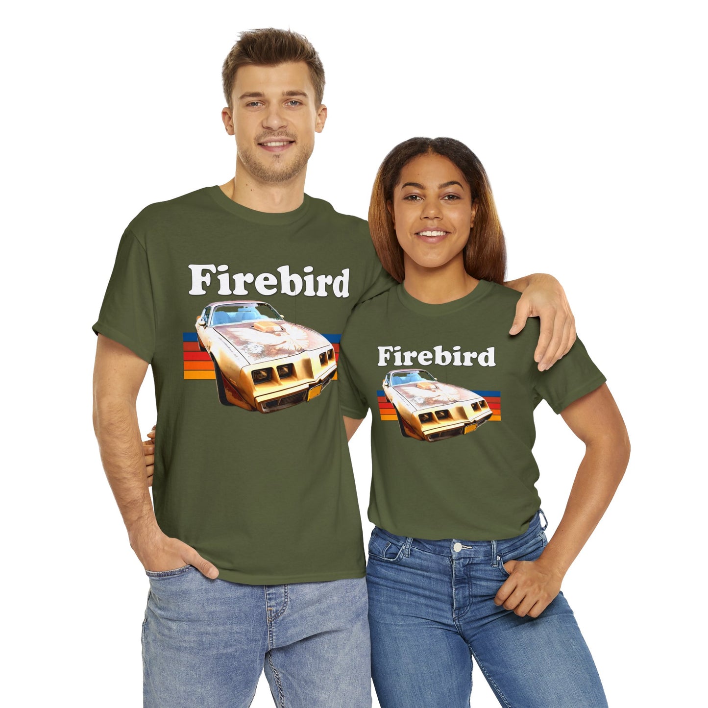 Vintage Firebird Car, Trans Am Car, Retro 1970s Car, Antique Fire Bird Heavy Cotton Tee