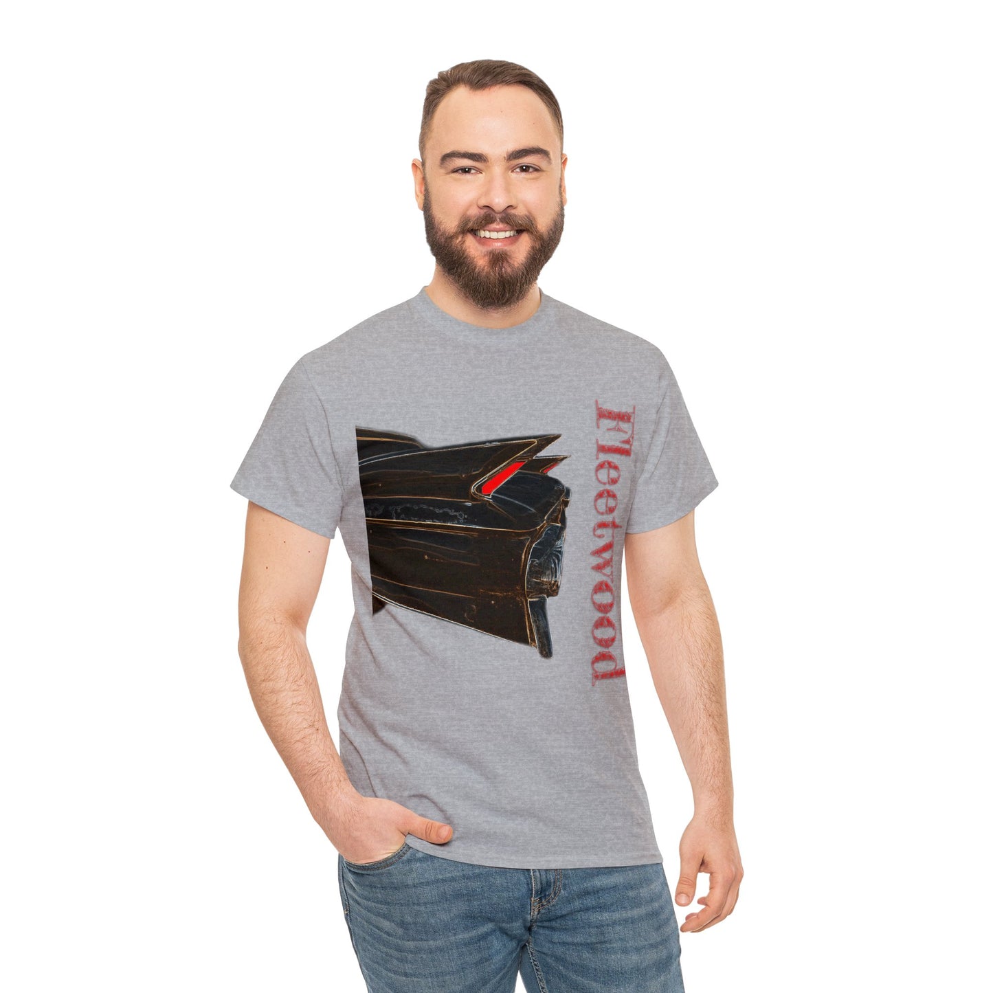 Caddy Fleetwood 1961 Vintage Tail Fins, Vintage American Car Heavy Cotton Tee