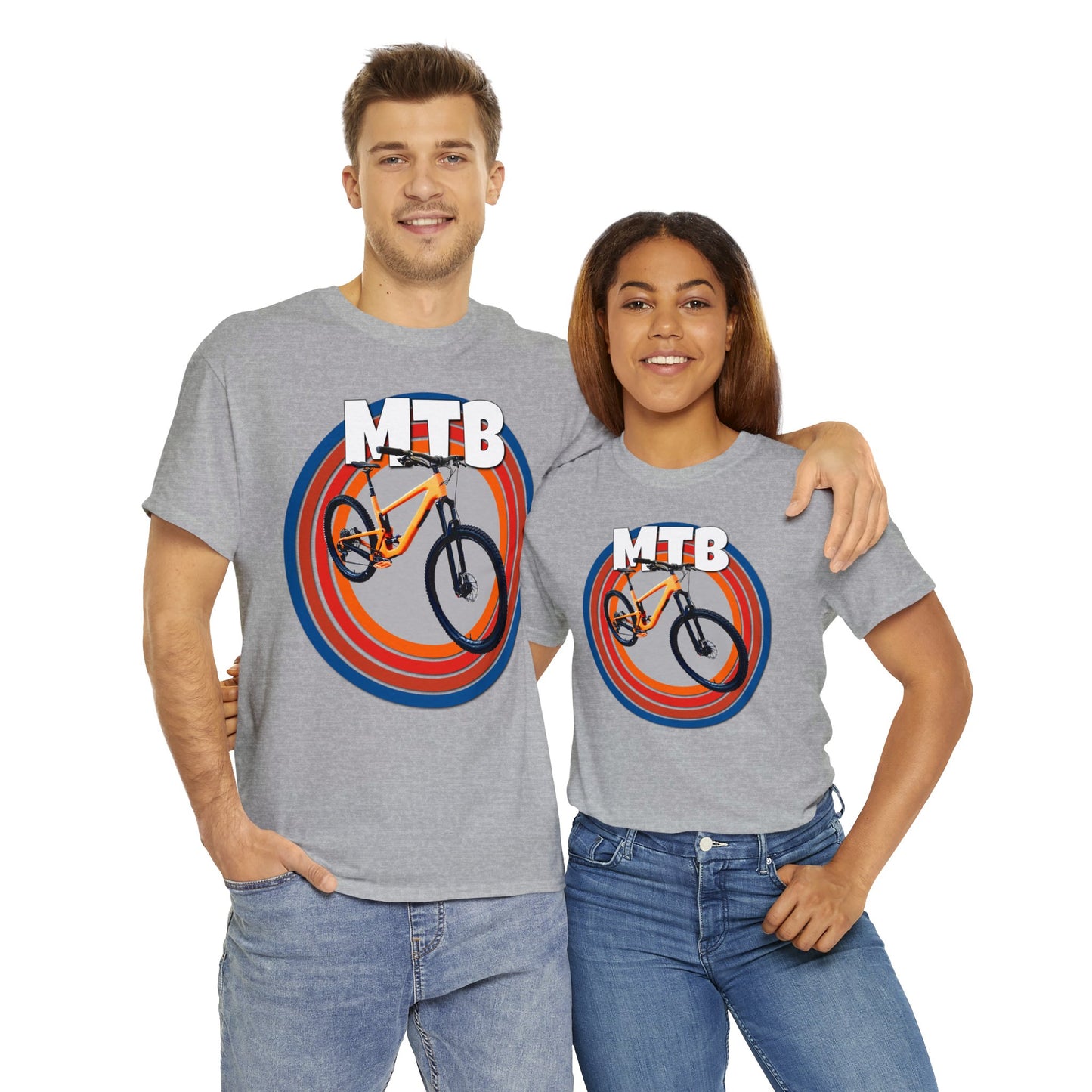 Mountain Bike, Mountain Biker, Full Suspension Mountain Bike, MTB Heavy Cotton Tee
