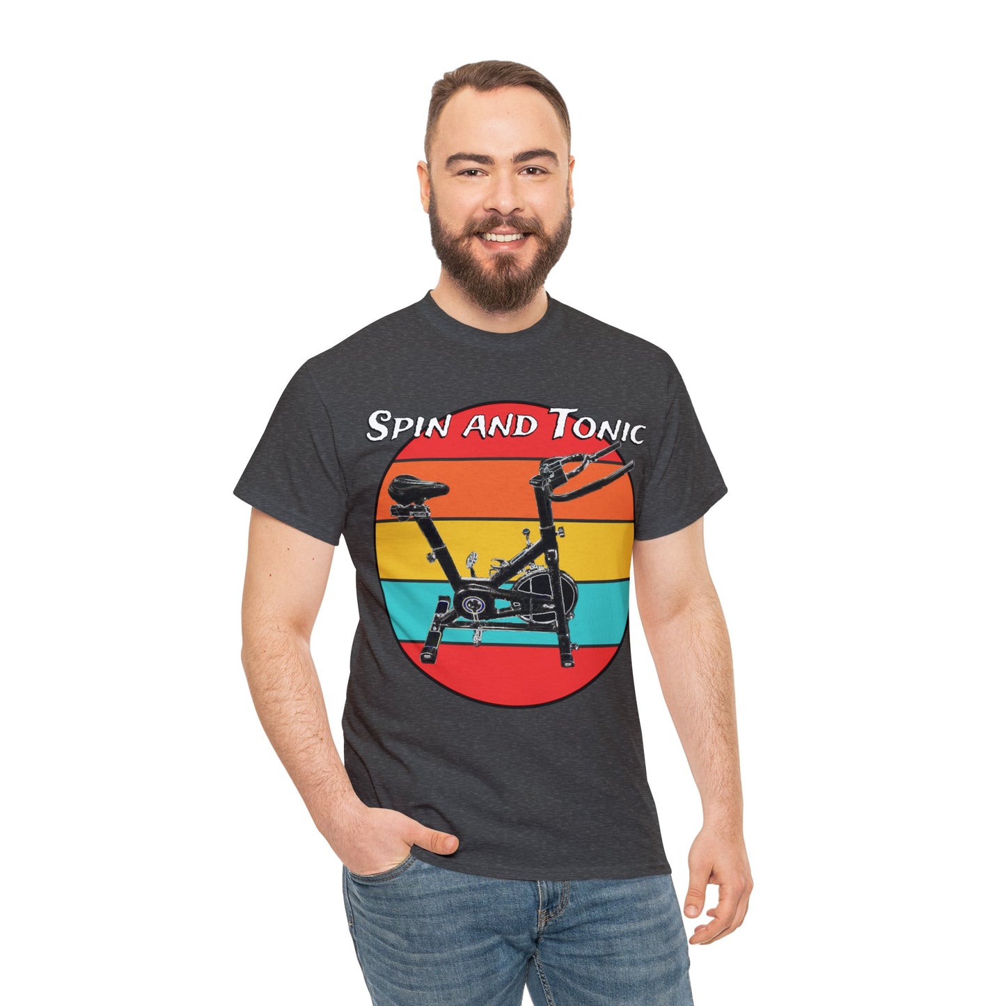 Spin Bike, Spin Class, Spinning, Stationary Bike, Indoor Cycling Heavy Cotton Tee