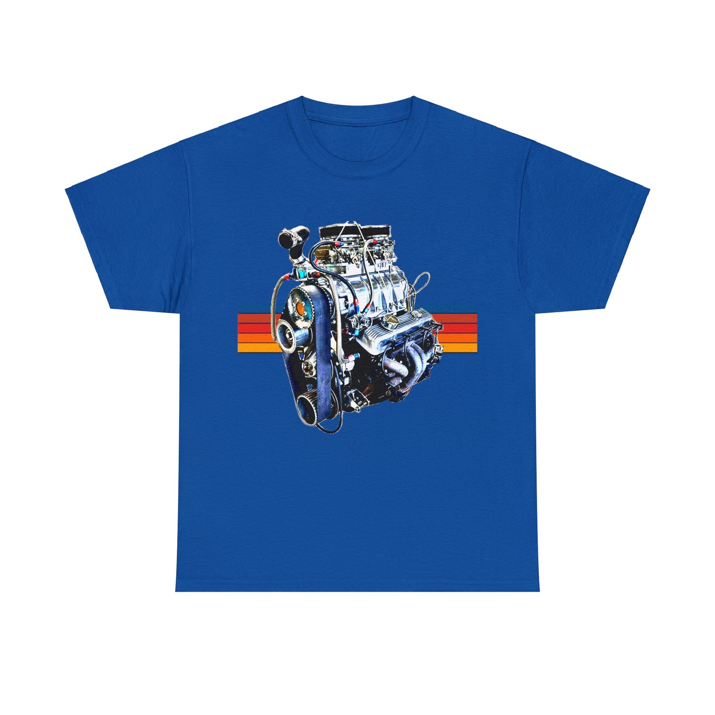 350 Small Block Engine, American Muscle Car Engine Heavy Cotton Tee