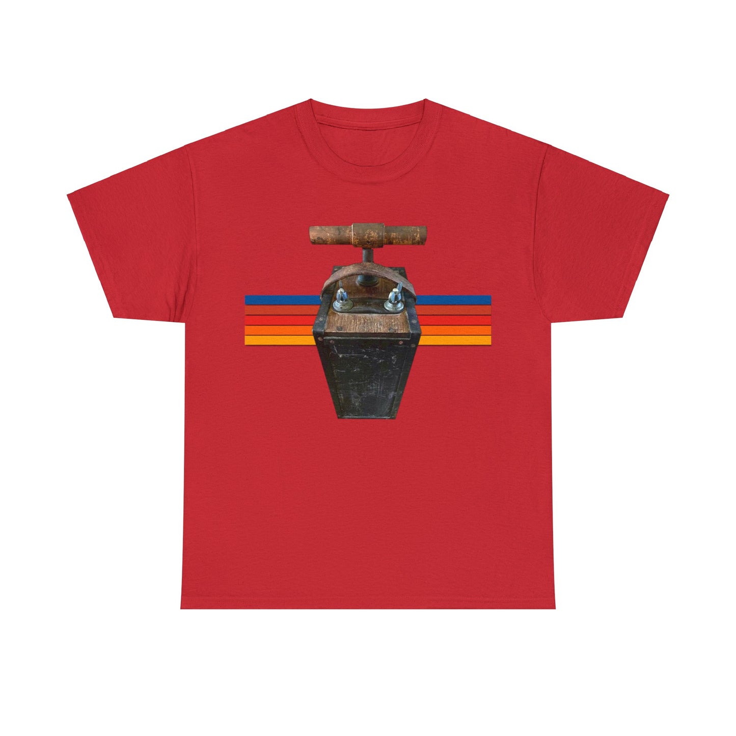 Vintage Mining Plunger Dynamite Detonator, Retro Miners Explosive Device Heavy Cotton Tee