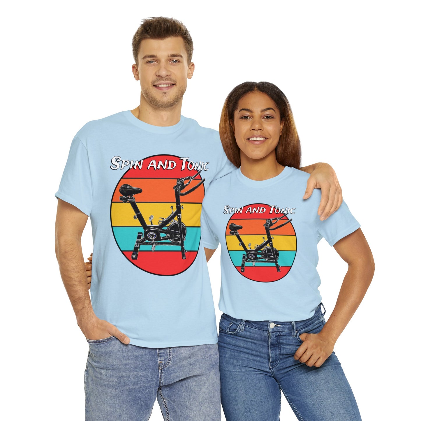 Spin Bike, Spin Class, Spinning, Stationary Bike, Indoor Cycling Heavy Cotton Tee