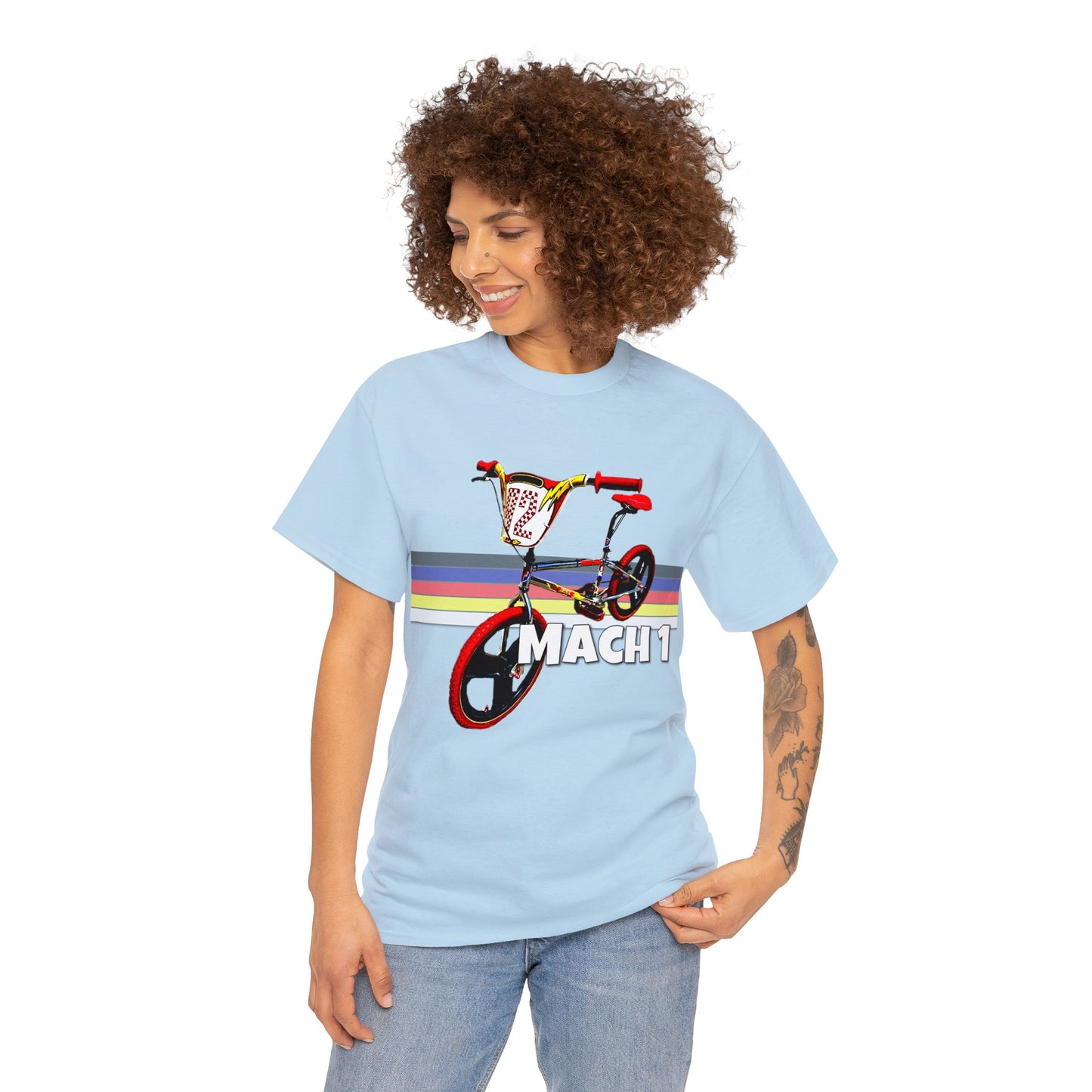 Mach 1 BMX Bike, GT, Old School BMX bicycle, vintage BMX Heavy Cotton Tee