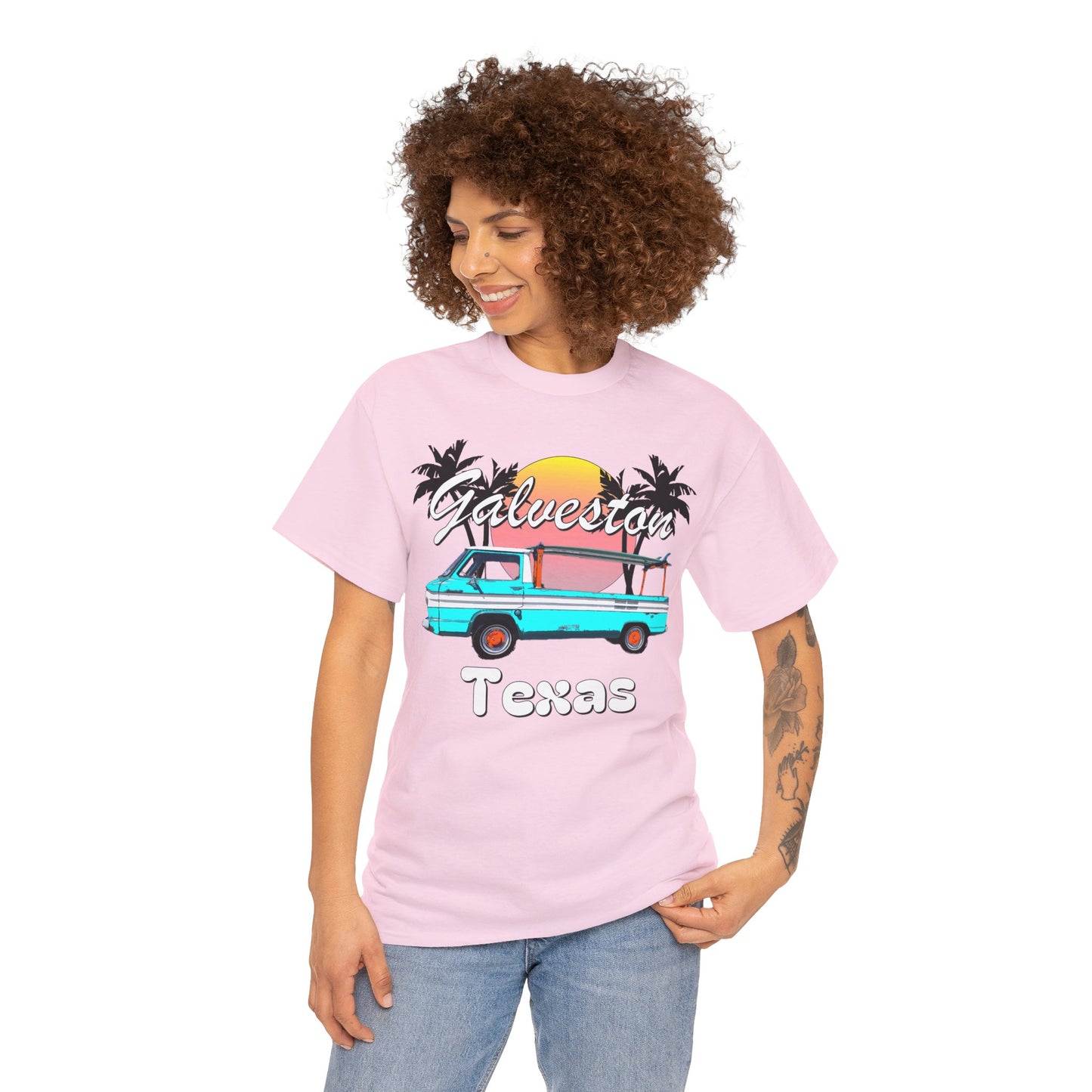 Galveston Island Texas, Galveston Beach, Vintage Galveston Island Heavy Cotton Tee