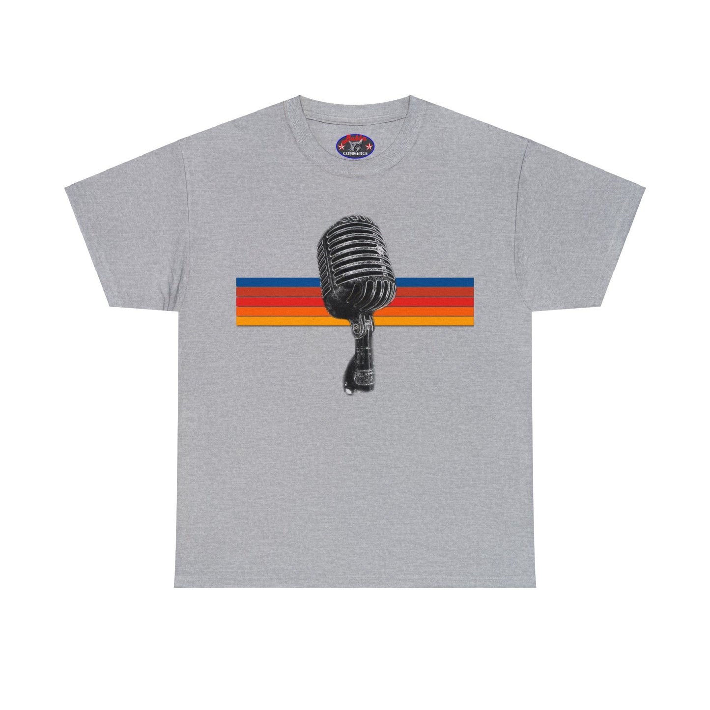 Vintage Retro Microphone, Shure 55s, Rock and Roll Microphone, Live Streamer Heavy Cotton Tee