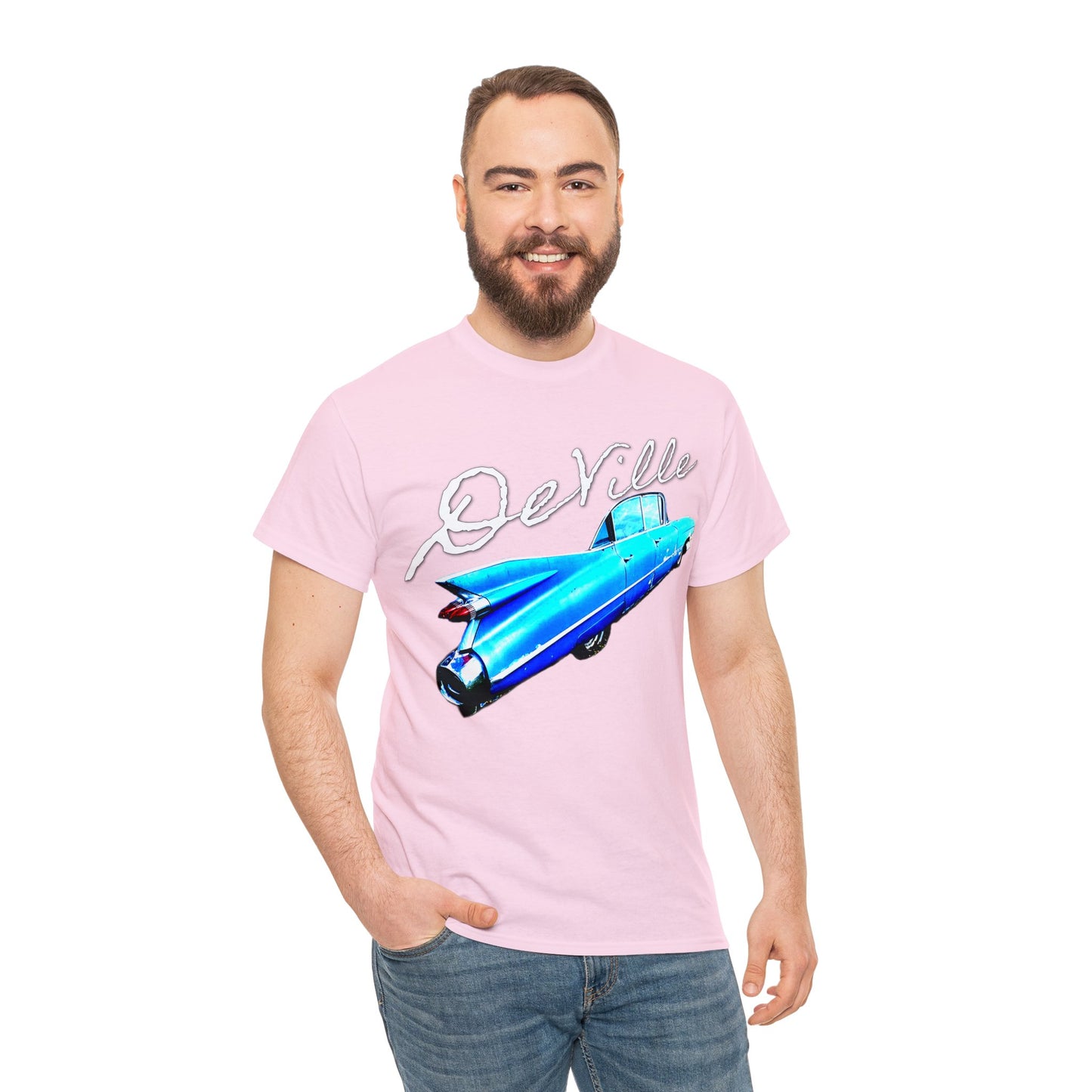 Deville Car, Antique American Car, Retro American Car, Caddy Heavy Cotton Tee