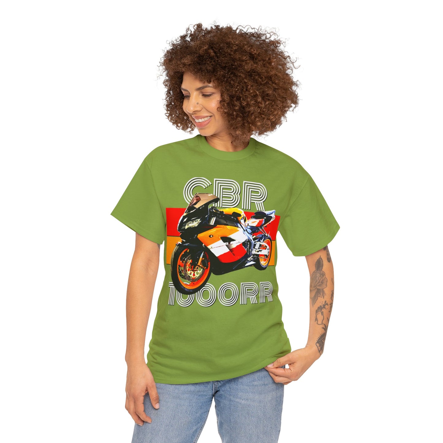 CBR 1000RR Motorcycle, Vintage Street Bike, Street Motorcycle, Sport Bike Heavy Cotton Tee