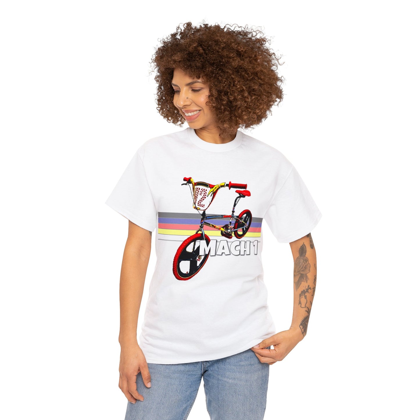Mach 1 BMX Bike, GT, Old School BMX bicycle, vintage BMX Heavy Cotton Tee