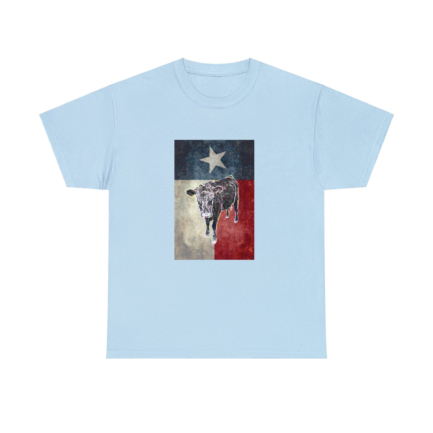 Vintage Retro Cow on the Farm Heavy Cotton Tee