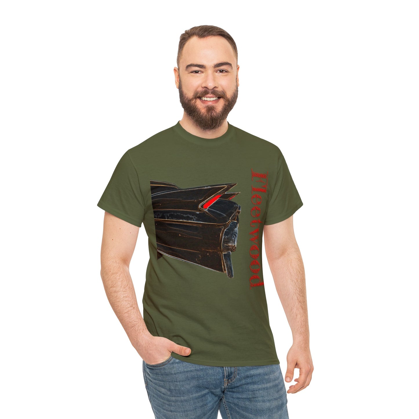 Caddy Fleetwood 1961 Vintage Tail Fins, Vintage American Car Heavy Cotton Tee
