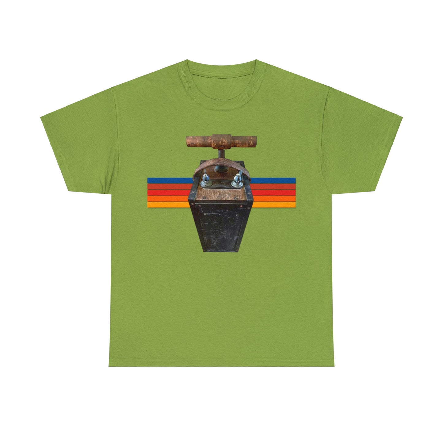Vintage Mining Plunger Dynamite Detonator, Retro Miners Explosive Device Heavy Cotton Tee