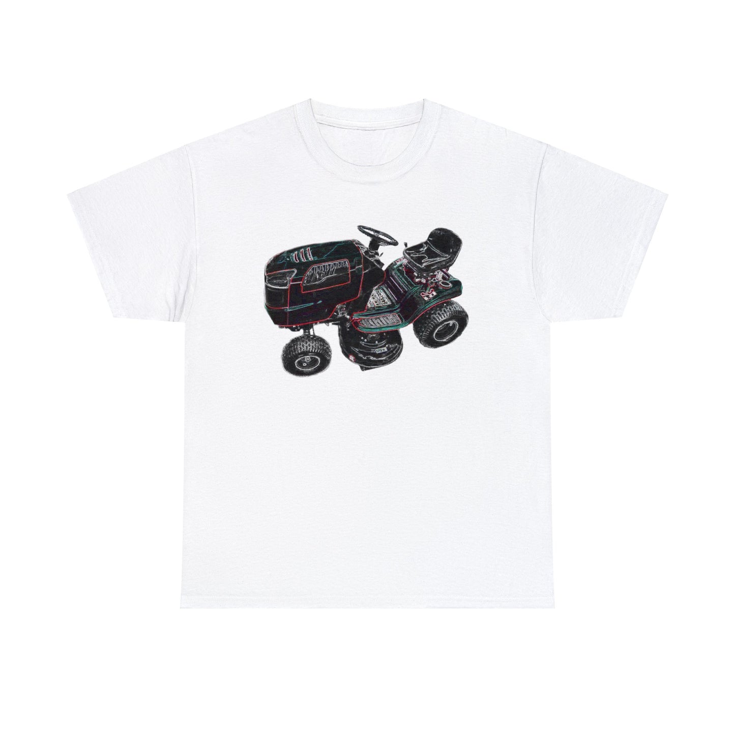 Vintage Riding Lawn Mower, Lawn Mowing Tractor, Ride On Mower Heavy Cotton Tee
