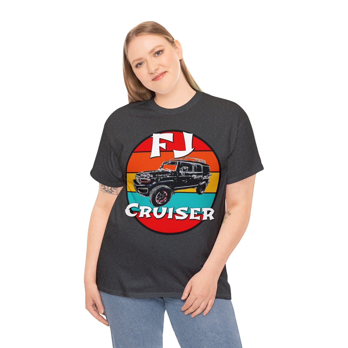 FJ Cruiser 4x4 Off Road Truck Vintage Retro Heavy Cotton Tee