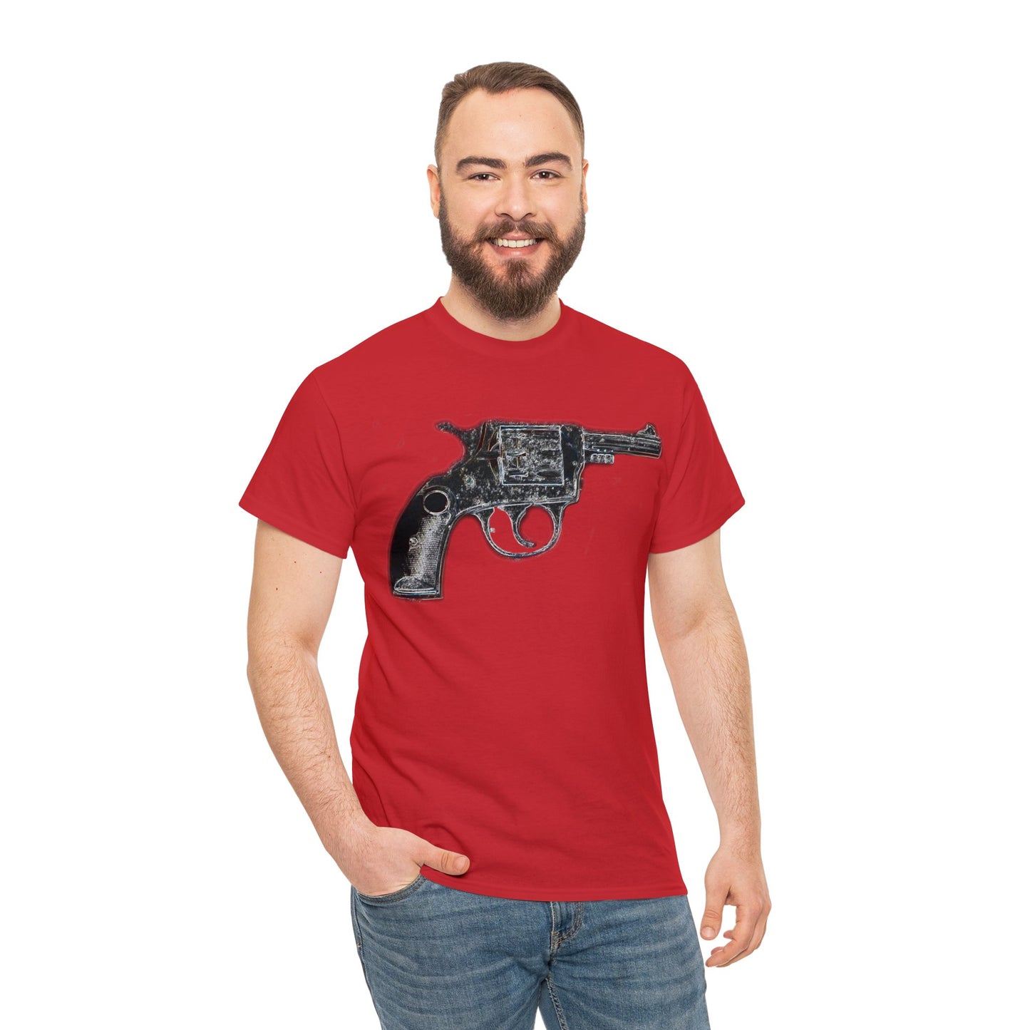 Vintage Pistol Revolver 22 Caliber Heavy Cotton Tee