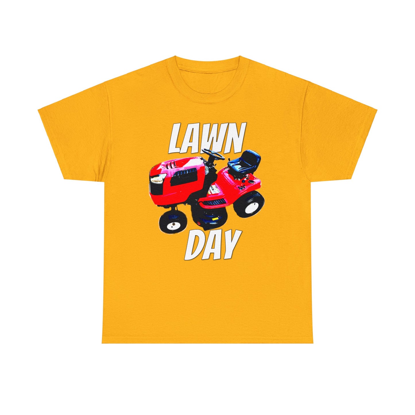 Vintage Riding Lawn Mower, Lawn Mowing Tractor, Ride On Mower Heavy Cotton Tee