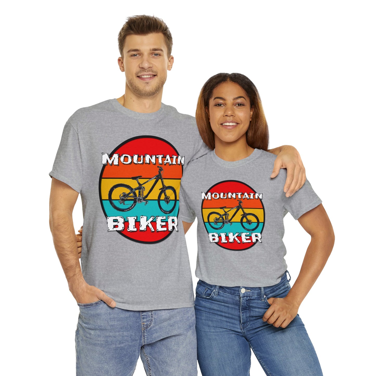 Mountain Bike, Mountain Biker, Full Suspension Moutain Bike Heavy Cotton Tee