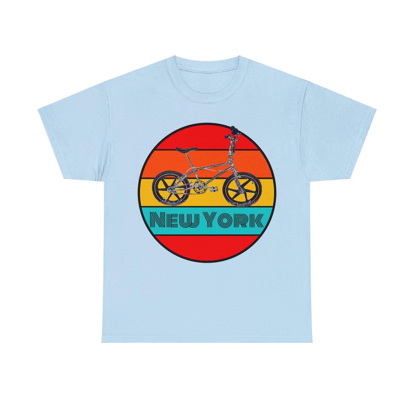 New York City BMX Bike, Cool Old School BMX Bicycle, Dirt Bike Vintage Retro Heavy Cotton Tee