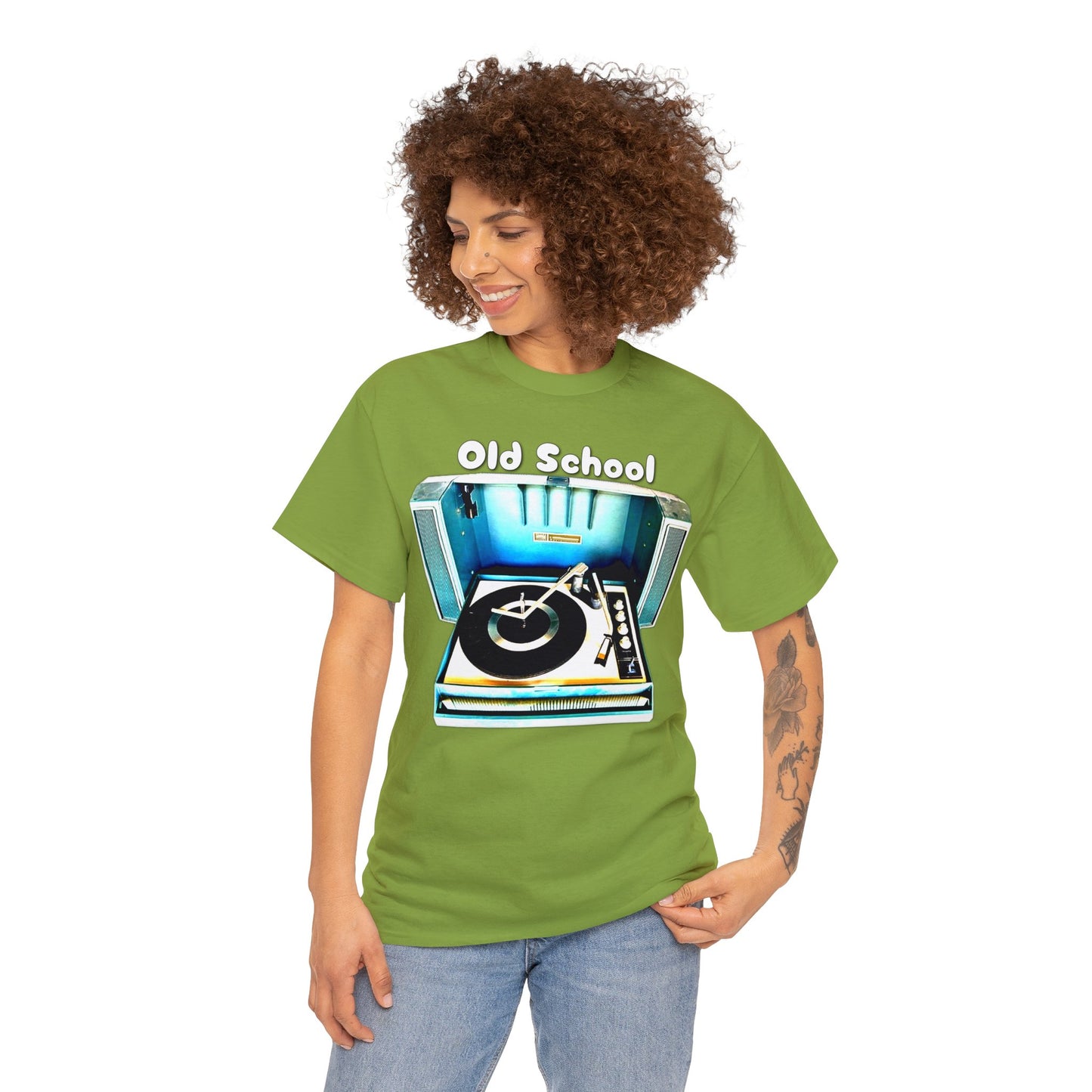 Vintage Record Player, Old School Stereo, Wildcat Portable Record Player Heavy Cotton Tee