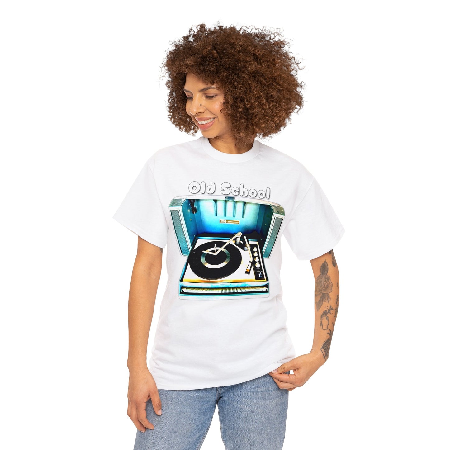 Vintage Record Player, Old School Stereo, Wildcat Portable Record Player Heavy Cotton Tee
