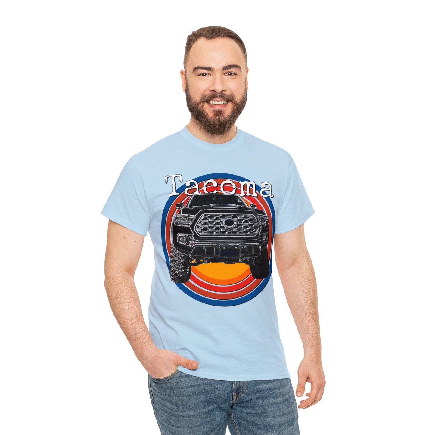 Tacoma 4x4 Pick Up Truck, Off Road Pickup Truck Heavy Cotton Tee