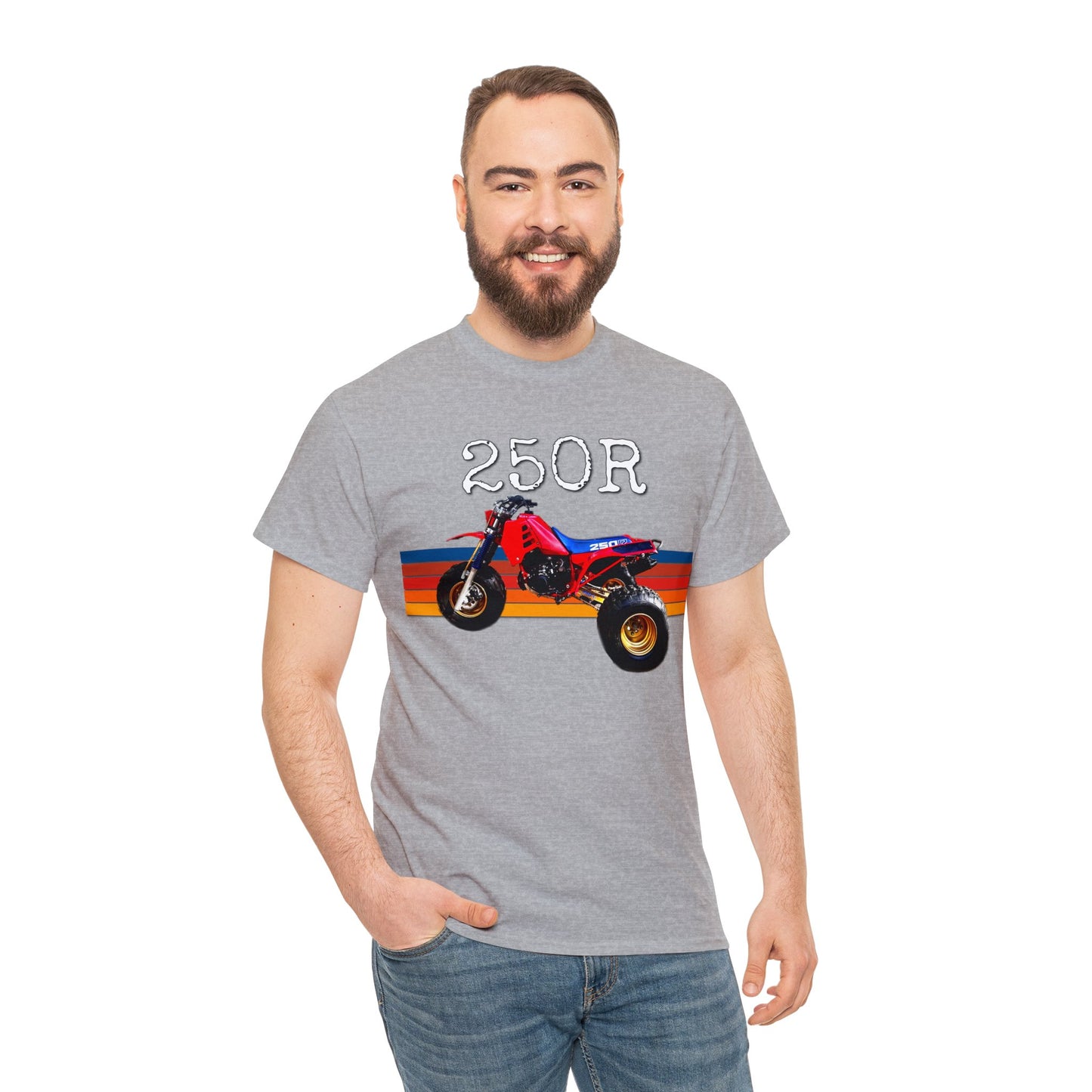 250R Three Wheeler, Retro Three Wheeler, 2 Stroke 3 Wheeler, ATV, ATC Heavy Cotton Tee