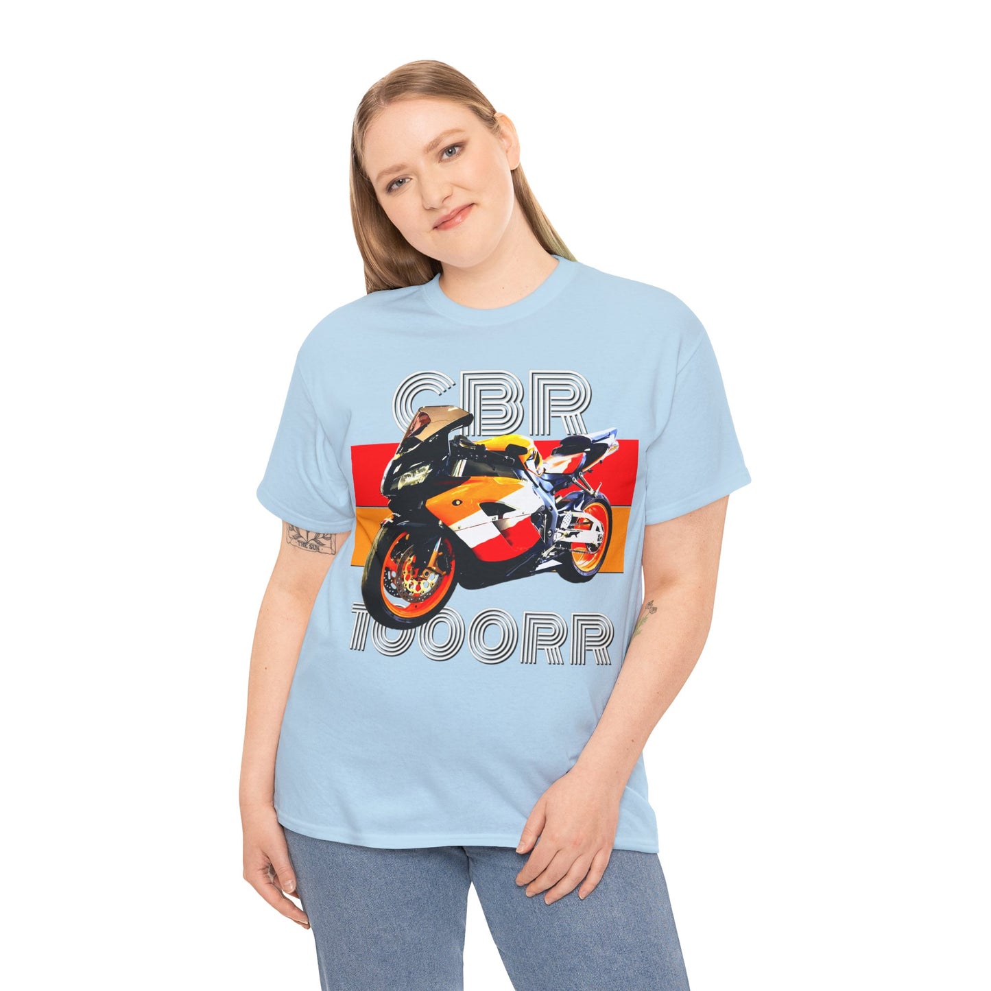 CBR 1000RR Motorcycle, Vintage Street Bike, Street Motorcycle, Sport Bike Heavy Cotton Tee