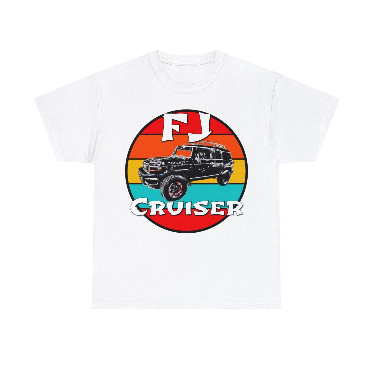 FJ Cruiser 4x4 Off Road Truck Vintage Retro Heavy Cotton Tee