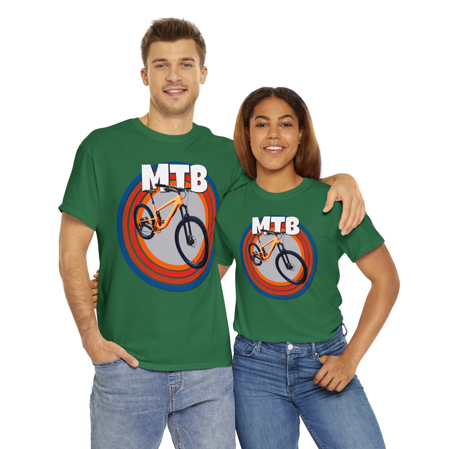 Mountain Bike, Mountain Biker, Full Suspension Mountain Bike, MTB Heavy Cotton Tee