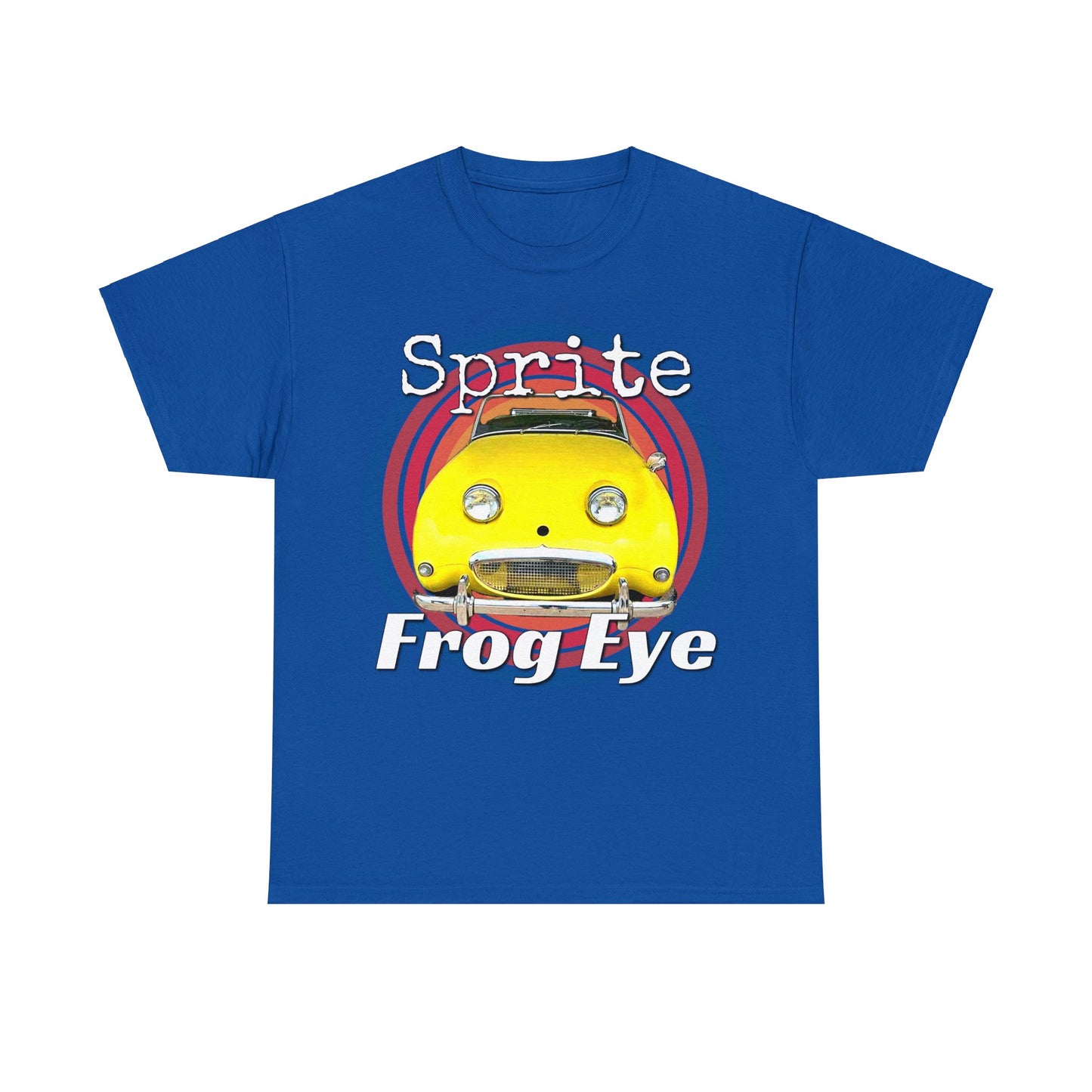 Vintage Retro Sprite Frog Eye Convertible Car Heavy Cotton Tee