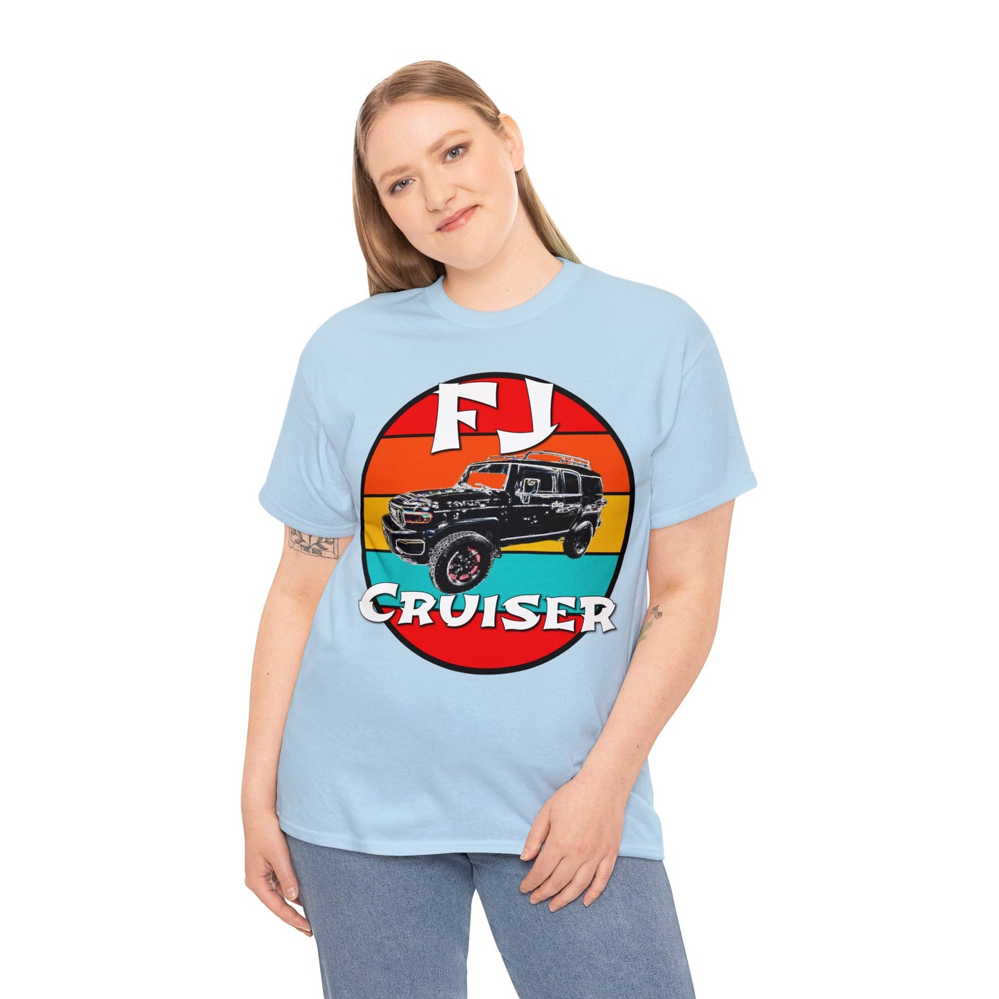 FJ Cruiser 4x4 Off Road Truck Vintage Retro Heavy Cotton Tee