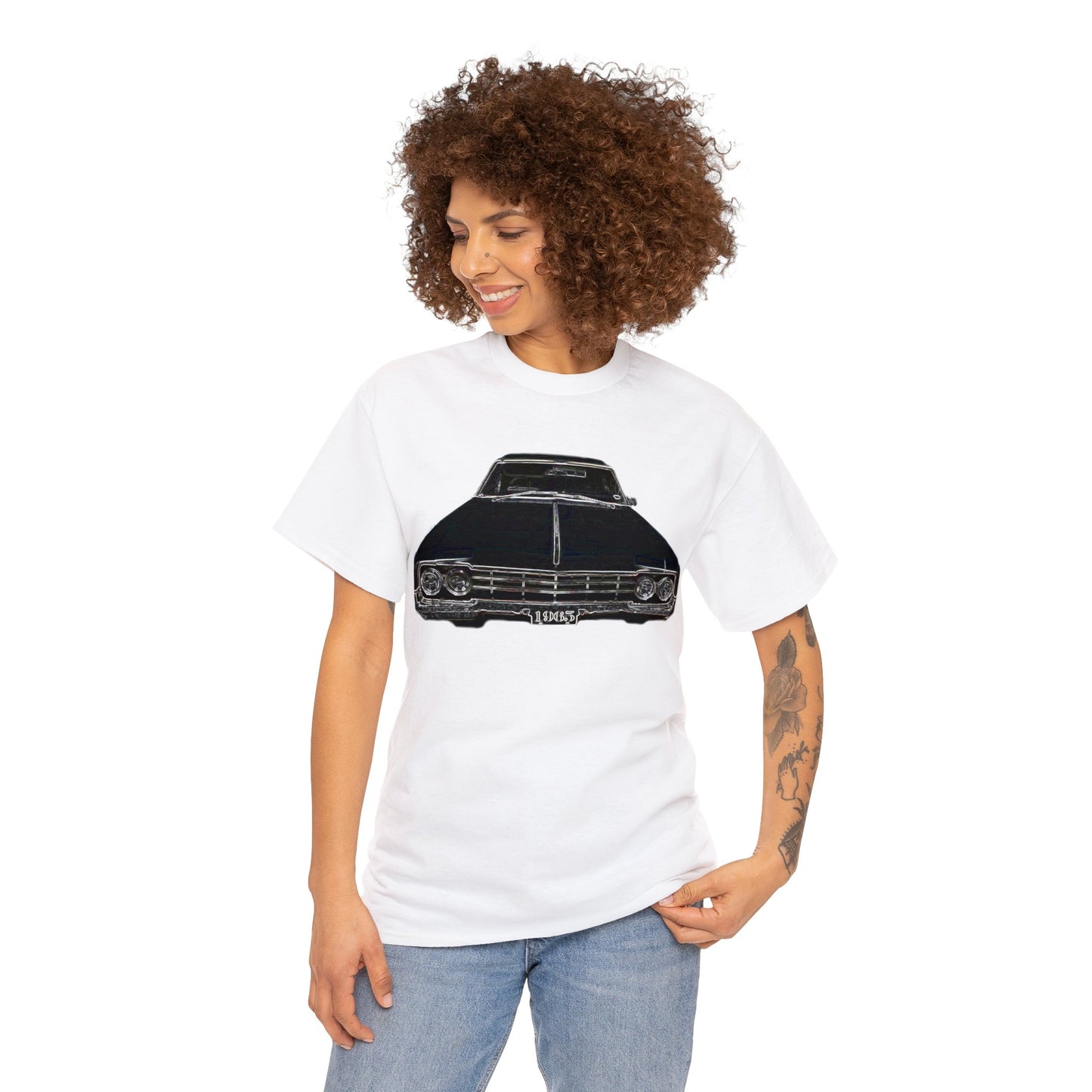 1965 Oldsmobile, Vintage Car, Retro Car Heavy Cotton Tee