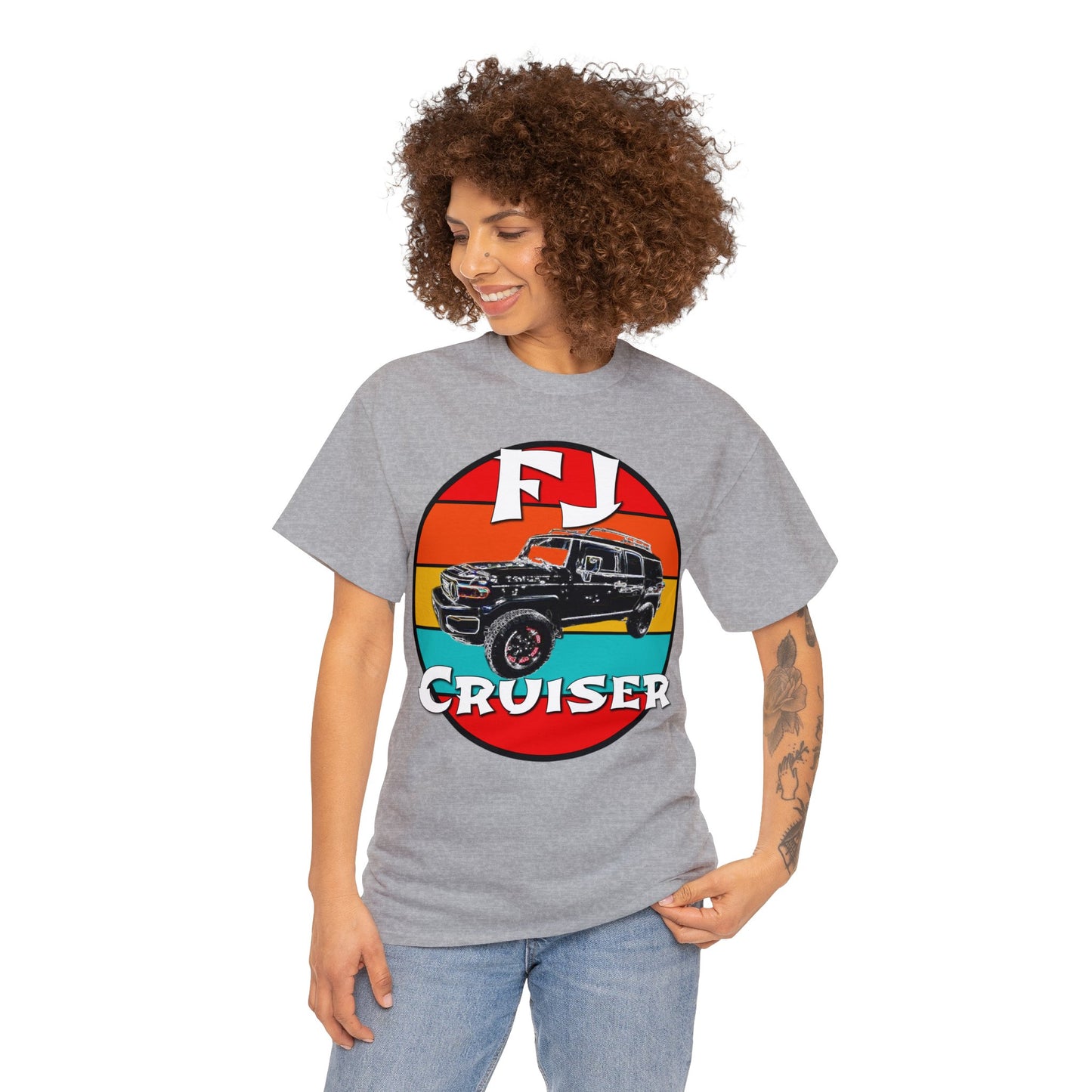 FJ Cruiser 4x4 Off Road Truck Vintage Retro Heavy Cotton Tee