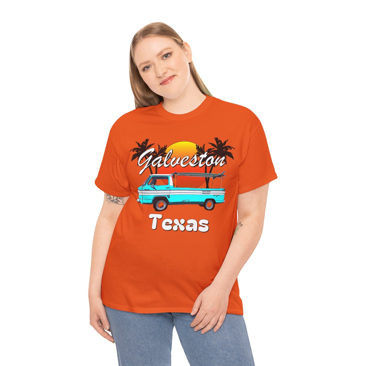 Galveston Island Texas, Galveston Beach, Vintage Galveston Island Heavy Cotton Tee