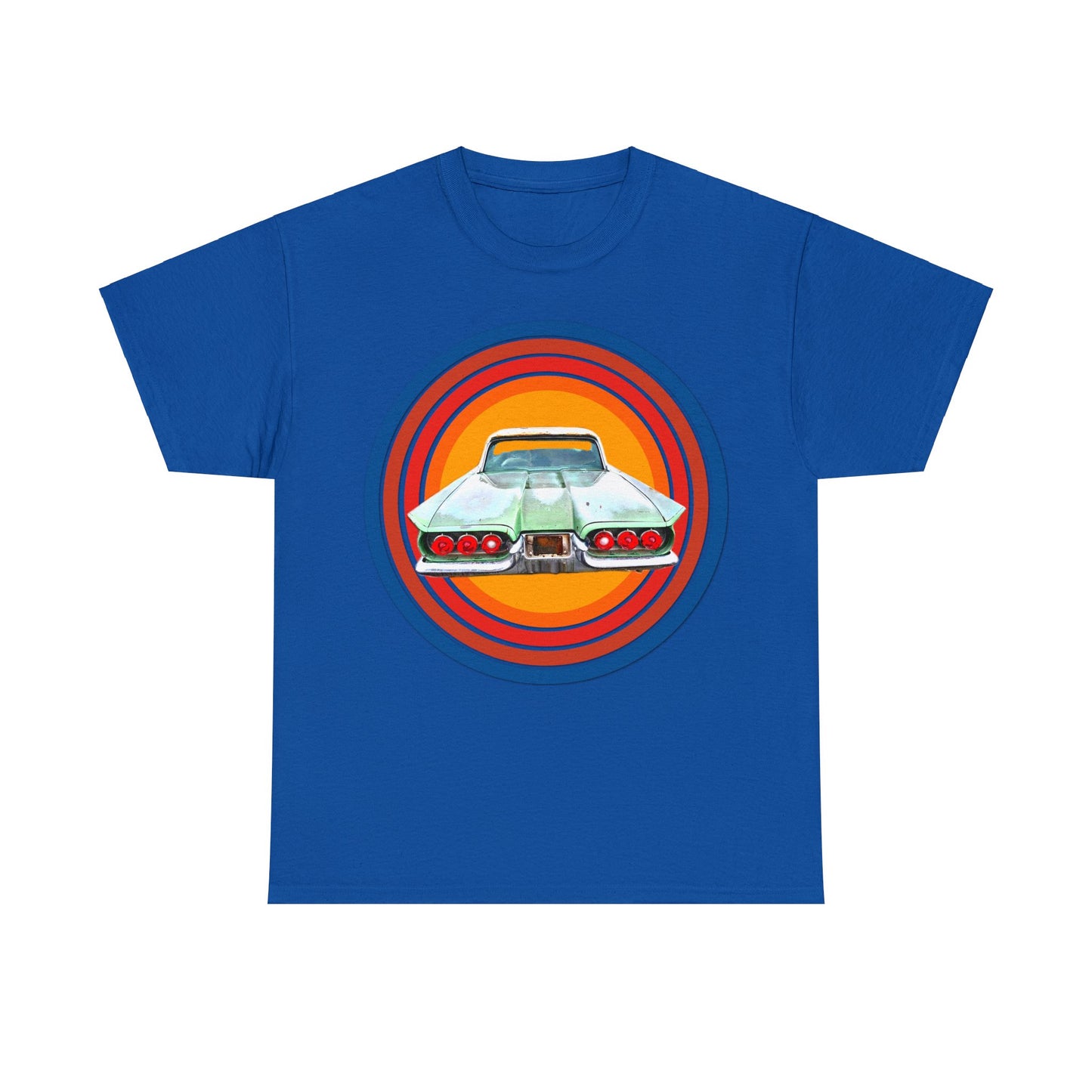 1960s Thunderbird Vintage American Automobile, Antique American Car Heavy Cotton Tee
