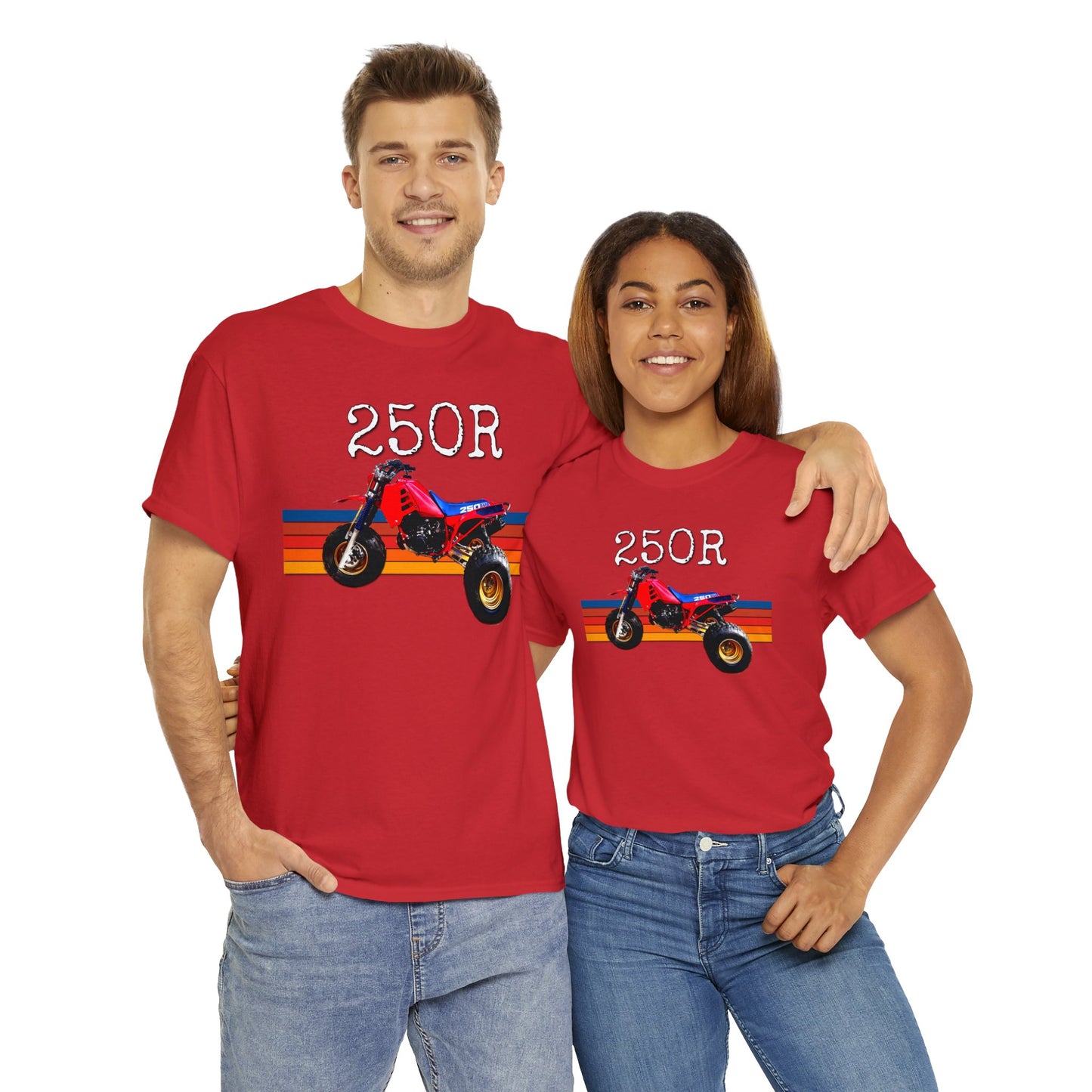 250R Three Wheeler, Retro Three Wheeler, 2 Stroke 3 Wheeler, ATV, ATC Heavy Cotton Tee