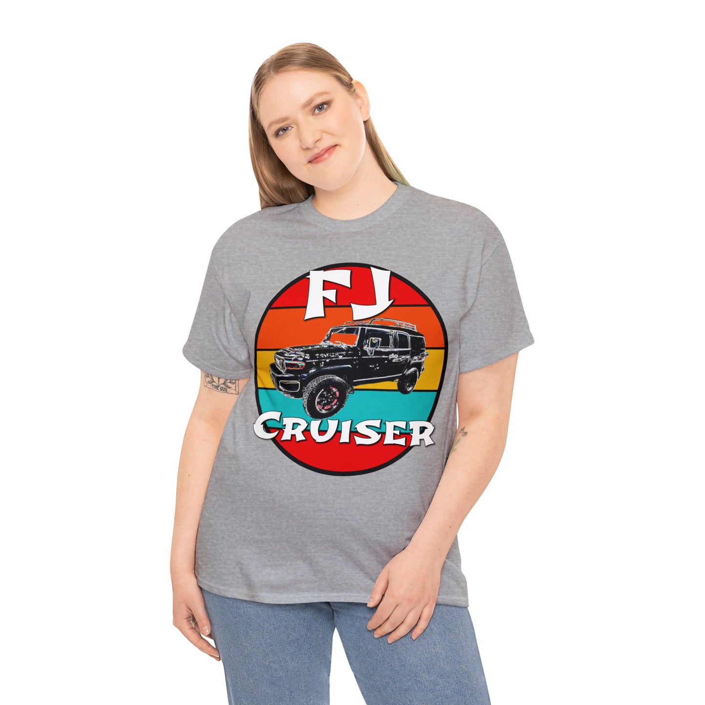FJ Cruiser 4x4 Off Road Truck Vintage Retro Heavy Cotton Tee