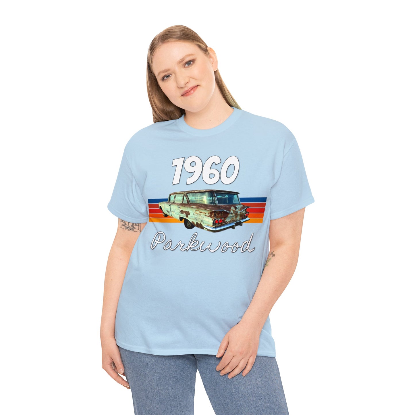 Vintage 1960 Parkwood Station Wagon, Station Wagon, Family Car Heavy Cotton Tee