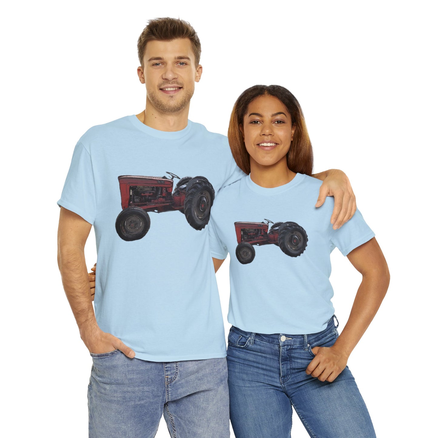 Vintage Retro Farm Tractor Heavy Cotton Tee