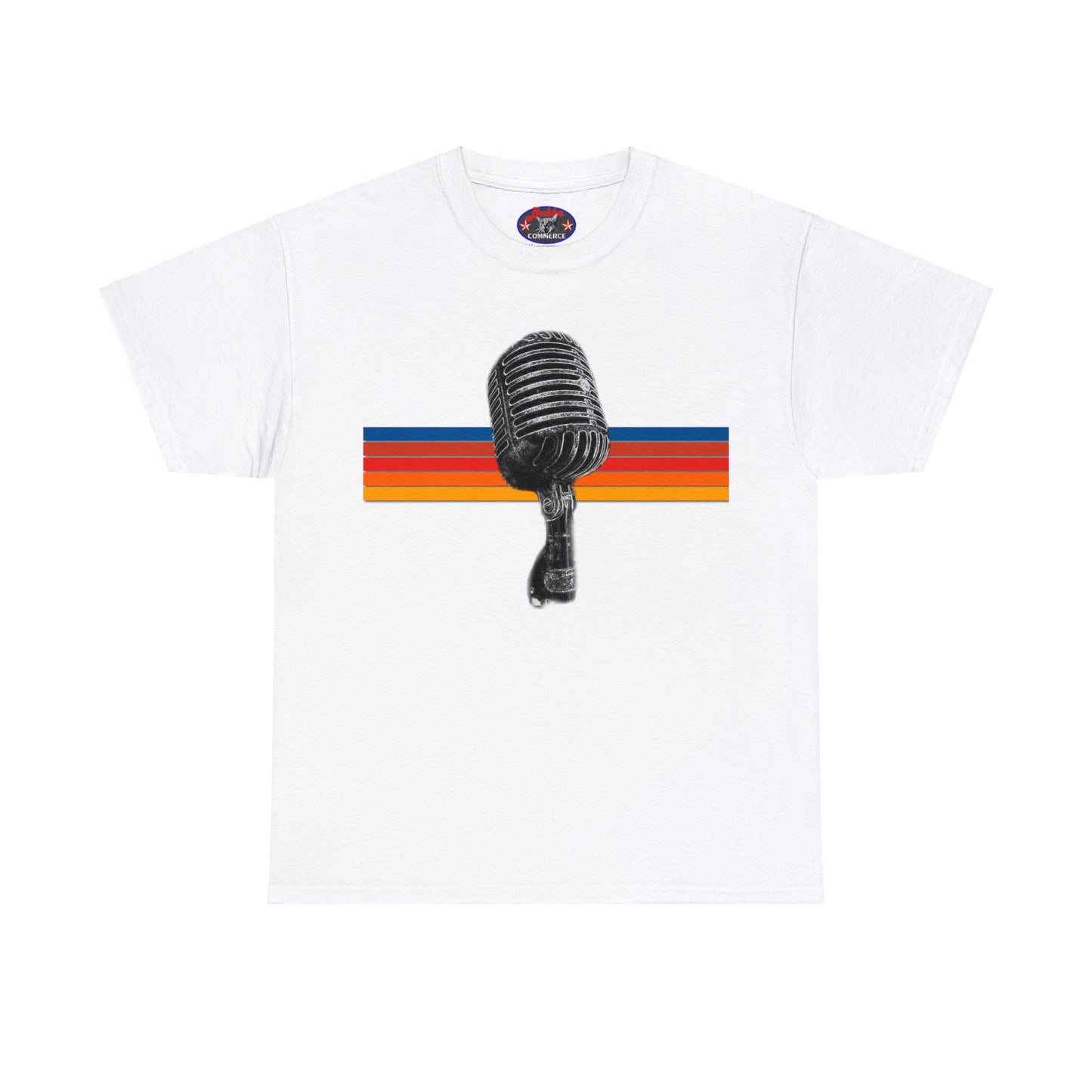 Vintage Retro Microphone, Shure 55s, Rock and Roll Microphone, Live Streamer Heavy Cotton Tee