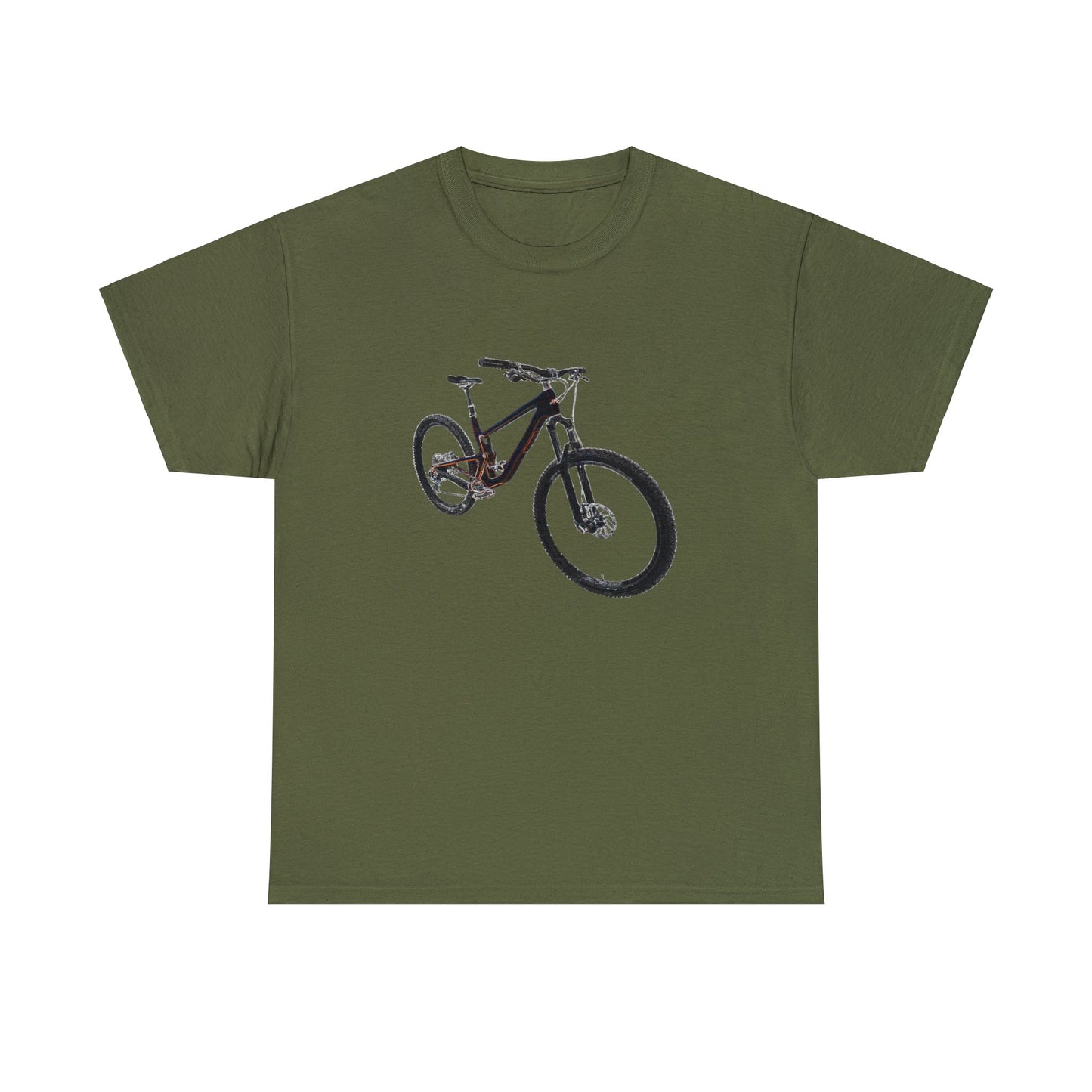Mountain Bike, Mountain Biker, Full Suspension Mountain Bike, MTB Heavy Cotton Tee