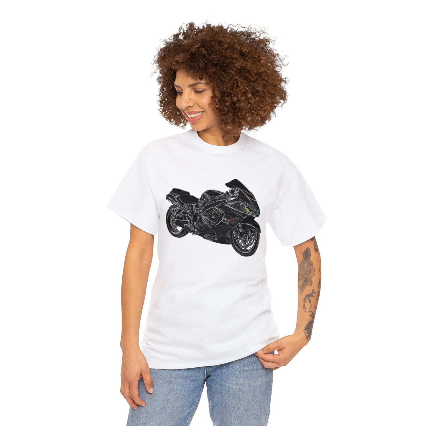 Hyabusa Motorcycle, Street Bike, Street Motorcycle Sport Bike Heavy Cotton Tee