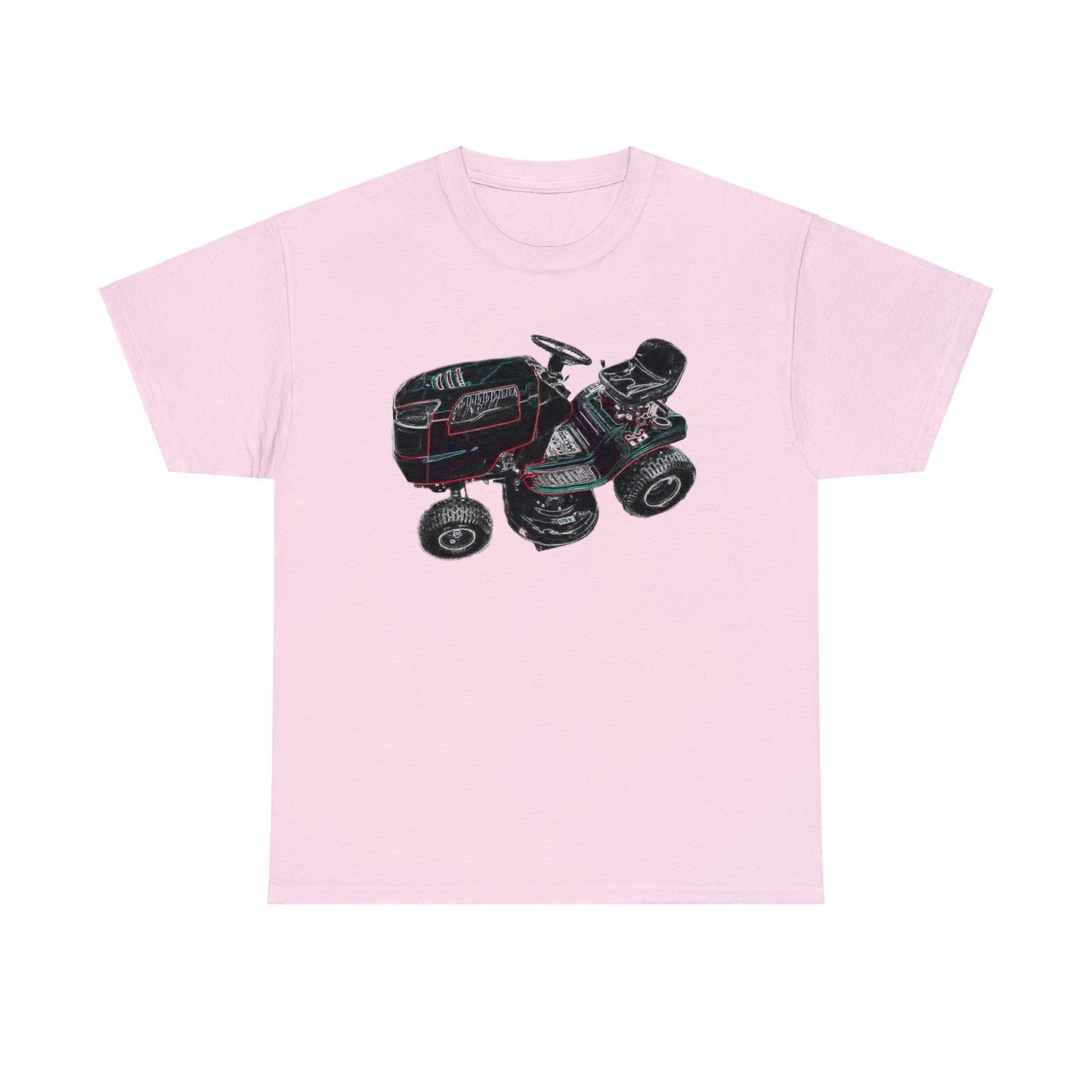 Vintage Riding Lawn Mower, Lawn Mowing Tractor, Ride On Mower Heavy Cotton Tee