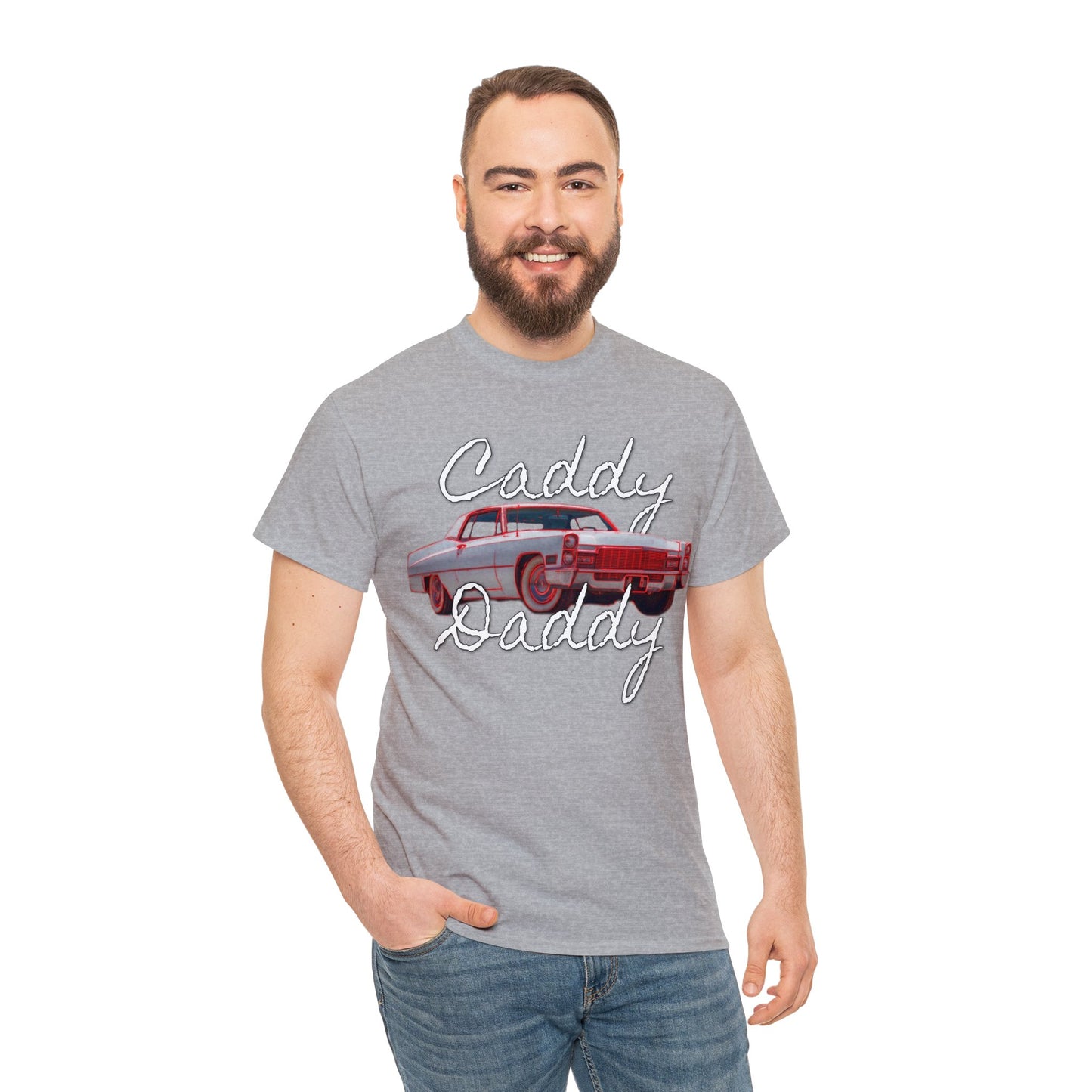 Cadillac, Vintage Car, Caddy Daddy, Retro DeVille Heavy Cotton Tee