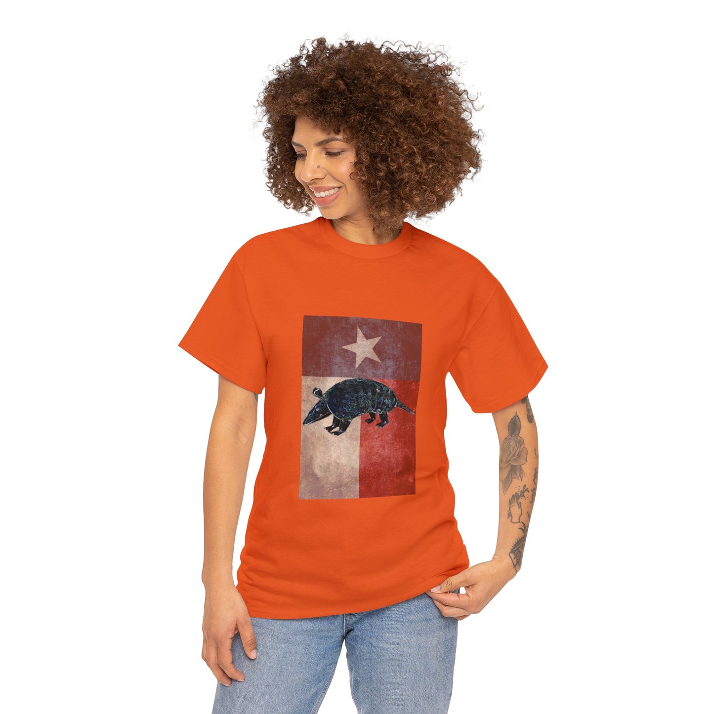 Vintage Texas Flag Armadillo Heavy Cotton Tee