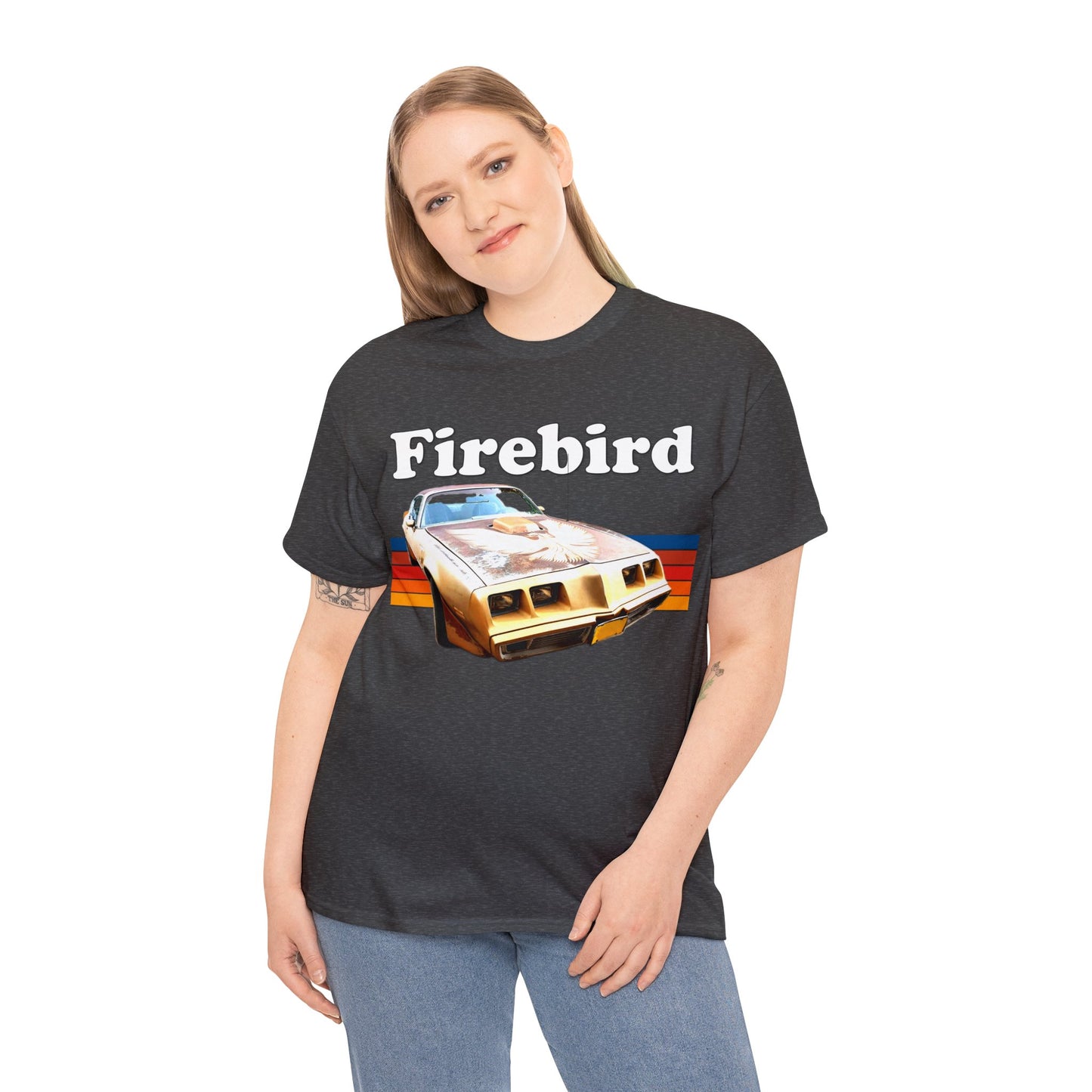 Vintage Firebird Car, Trans Am Car, Retro 1970s Car, Antique Fire Bird Heavy Cotton Tee