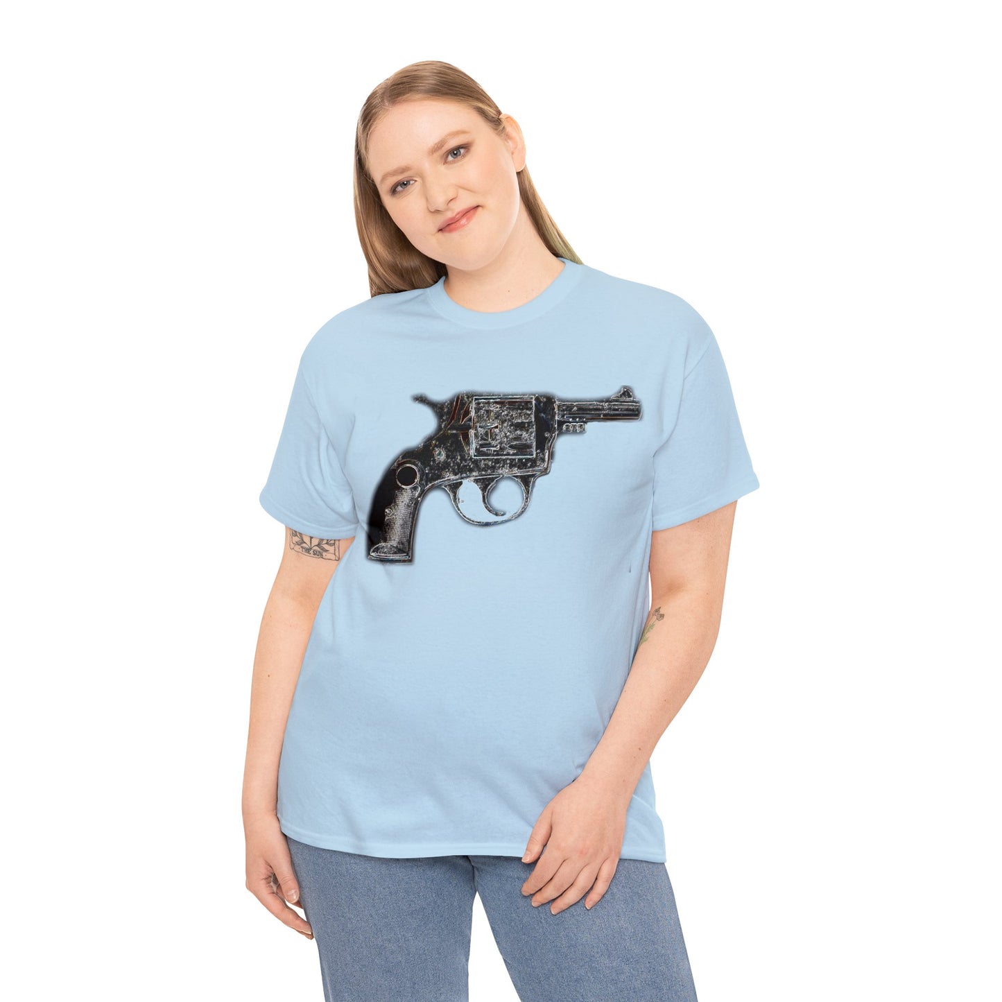 Vintage Pistol Revolver 22 Caliber Heavy Cotton Tee