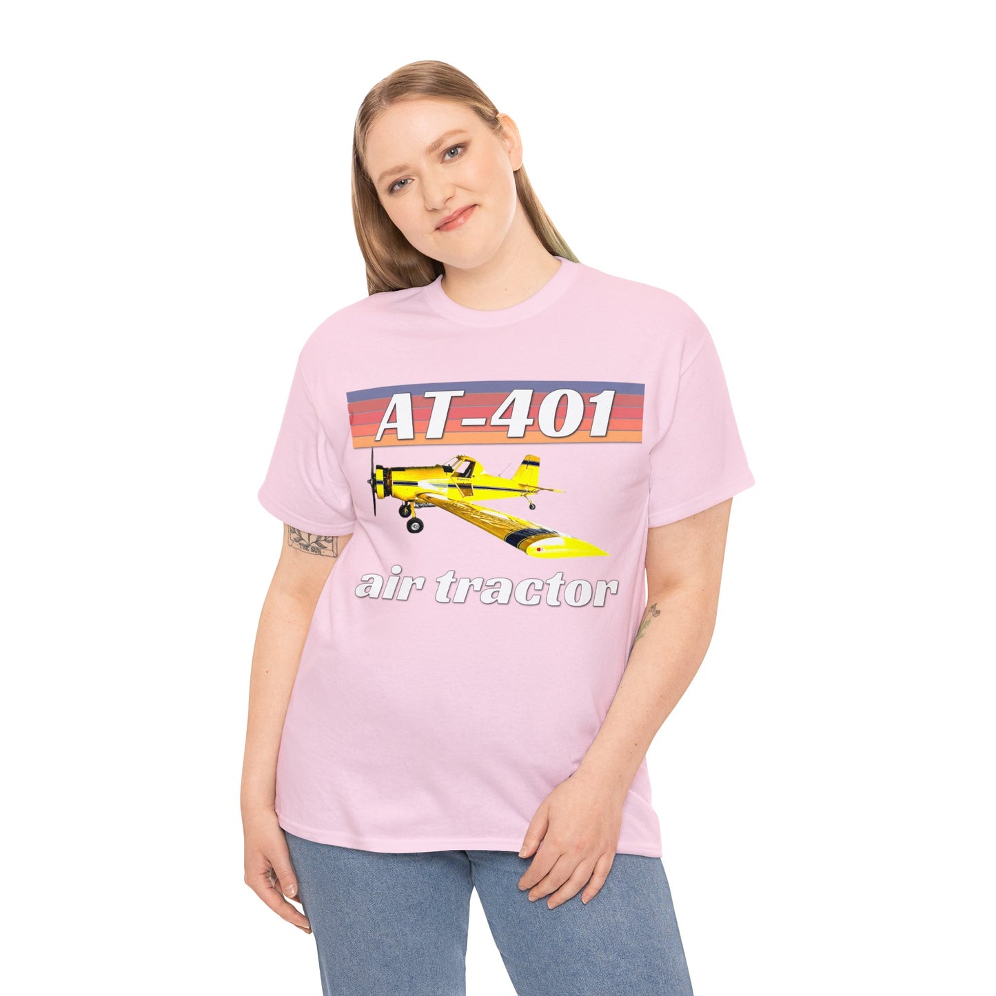 AT 401 Crop Duster Plane, Air Tractor Airplane, Farming Airplane Heavy Cotton Tee