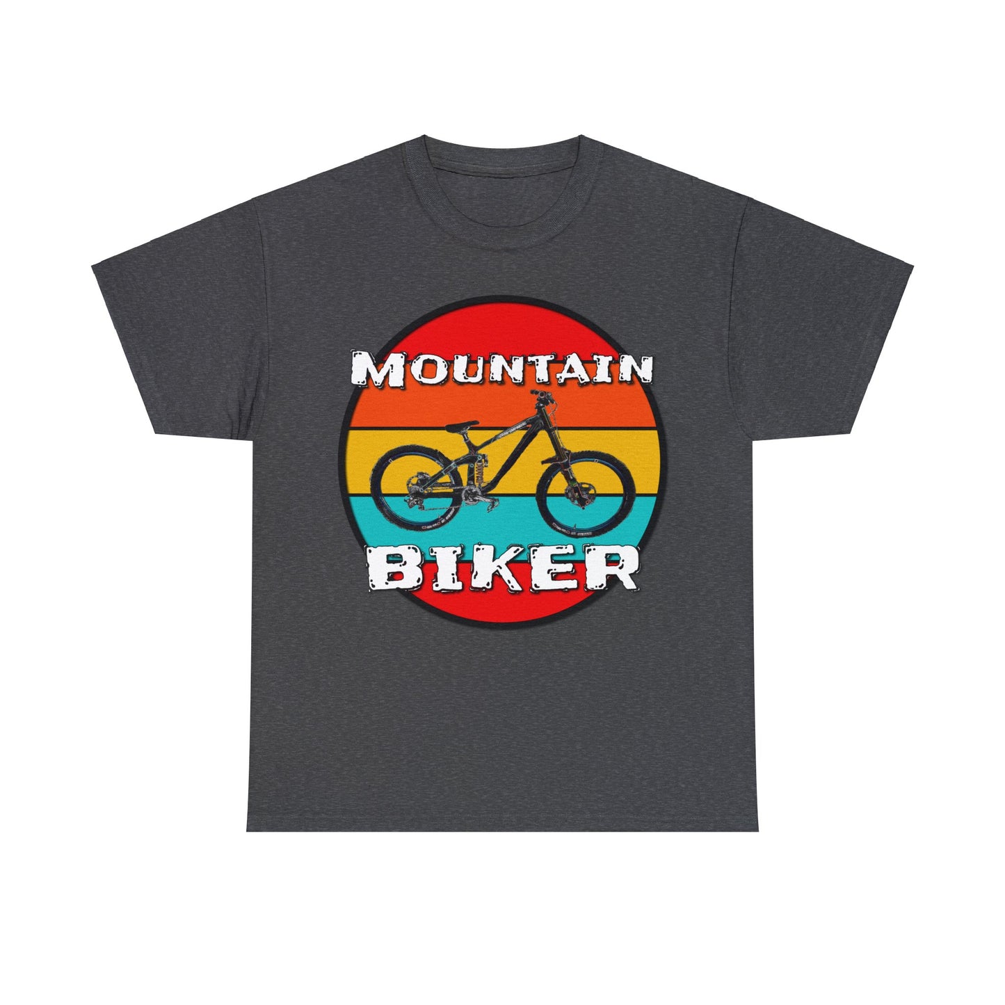 Mountain Bike, Mountain Biker, Full Suspension Moutain Bike Heavy Cotton Tee