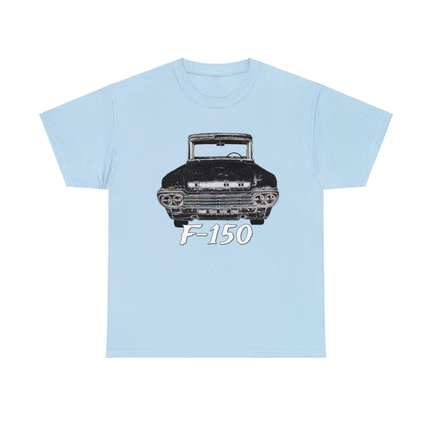 F 150 Truck, Vintage Pickup Truck, Retro Country Pick Up Truck Heavy Cotton Tee